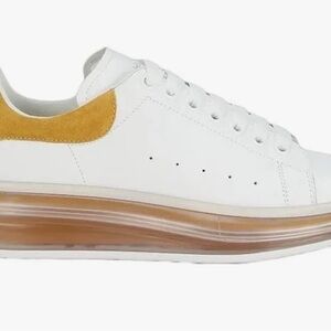 Alexander McQueen Oversized White & Mineral Yellow Gel Sole Sneakers